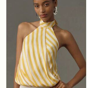 Brand New Maeve Halter Scarf Bubble-Hem Tank